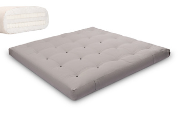 Futon Pascall Medium Duo Latex - Matras 200x200 Grijs - natuurlijk met latex