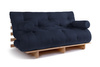 Opvouwbare bank 160x200 - Slim Basic Classic - Pascall Futon Marineblauw